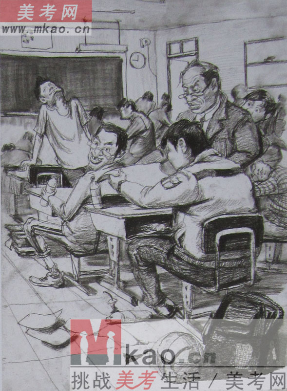 2013年清华大学美术学院造型艺术专业速写优秀试卷